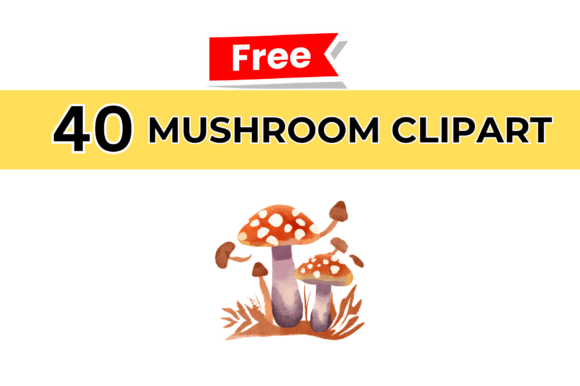 40 High-Resolution Mushroom Cliparts for Designers