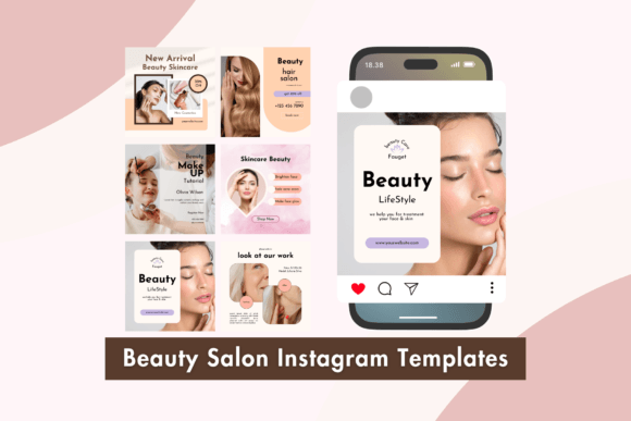 Elevate Your Brand with 80 Ready to Post Salon Instagram Templates
