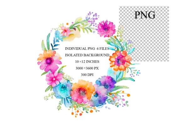 Elevate Your Projects with Watercolor Flowers Sublimation PNG