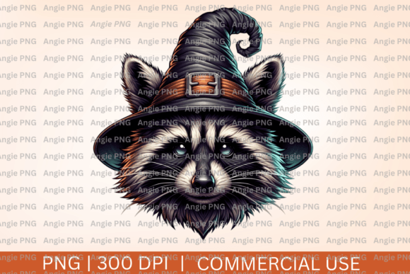 Halloween Raccoon Witch PNG: A Playful Design Asset