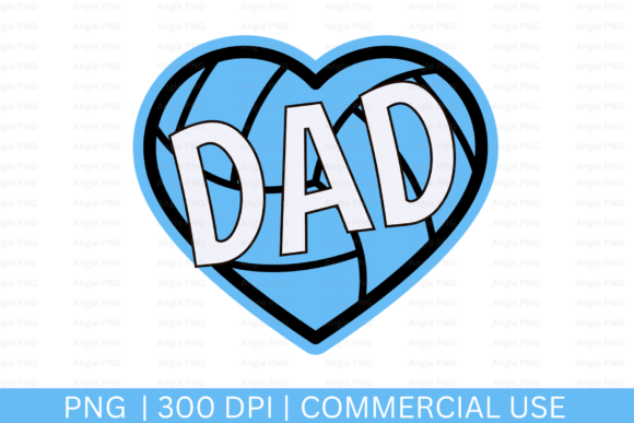 Score Big with the Volleyball Dad PNG Design Asset